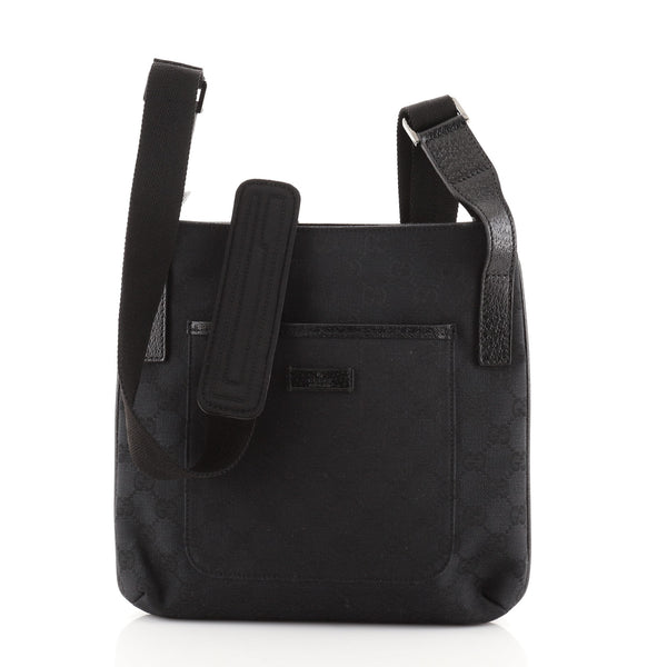Vintage GUCCI Black Canvas Leather Trim Messenger Bag – Sui Generis  Designer Consignment