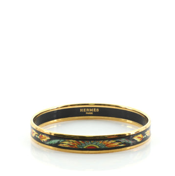 Hermes Bangle Bracelet Printed Enamel Narrow