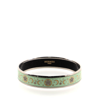 Hermes Bangle Bracelet Printed Enamel Narrow