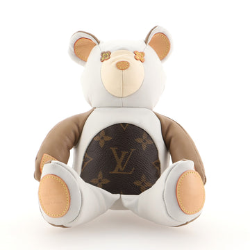 Louis Vuitton Dou Dou Teddy Bear Leather with Monogram Canvas
