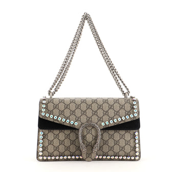 Gucci Dionysus Bag Crystal Embellished GG Coated Canvas Small