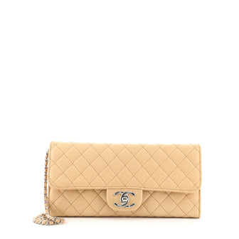 Chanel Wallet On Chain Clutch Quilted Lambskin East West