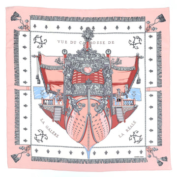 Hermes Vue du Carrosse de la Galere la Reale Scarf Printed Silk 90