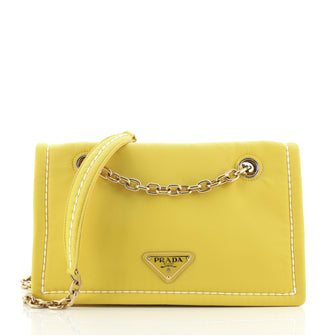 Prada Padded Chain Flap Bag Tessuto Medium