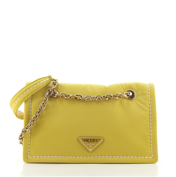 Prada Padded Chain Flap Bag Tessuto Medium