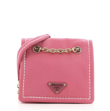 Prada Padded Chain Flap Bag Tessuto Small