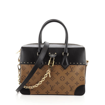 Louis Vuitton City Malle Handbag Reverse Monogram Canvas and Leather MM