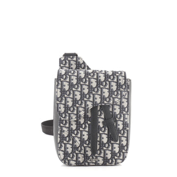 Christian Dior Saddle Rectangular Crossbody Pouch Oblique Canvas
