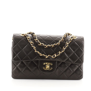 Chanel Vintage Classic Double Flap Bag Quilted Lambskin Small