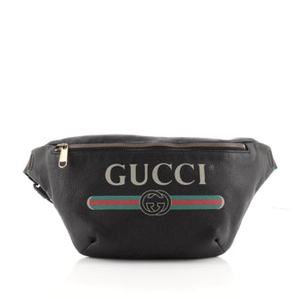 Gucci Logo Belt Bag Printed Leather Small