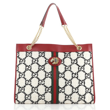 Gucci Rajah Chain Tote GG Tweed Large