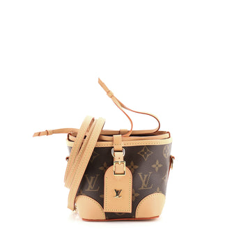 Noé cloth handbag Louis Vuitton Brown in Cloth - 37708244