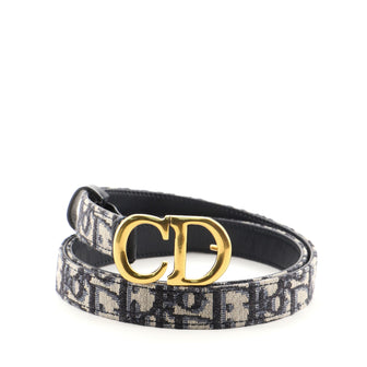 Christian Dior Saddle Belt Oblique Canvas Thin