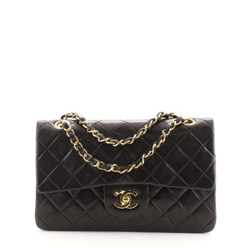 Chanel Vintage Classic Double Flap Bag Quilted Lambskin Small