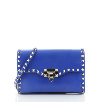 Valentino Rockstud Flip Lock Flap Bag Leather Medium