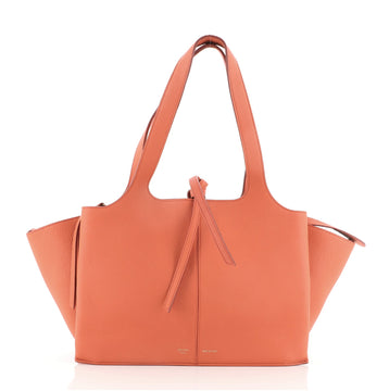 Celine Tri-Fold Shoulder Bag Grained Calfskin Small