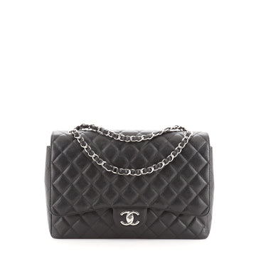 Chanel Classic Double Flap Bag Quilted Caviar Maxi