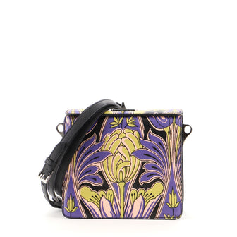 Prada Turnlock Crossbody Bag Printed Saffiano Leather Small