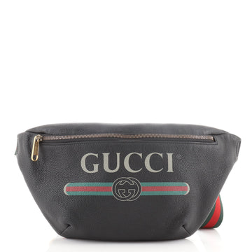 Gucci Logo Belt Bag Printed Leather Small
