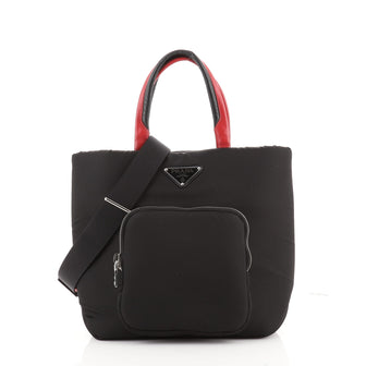 Prada Padded Front Pocket Tote Tessuto Medium