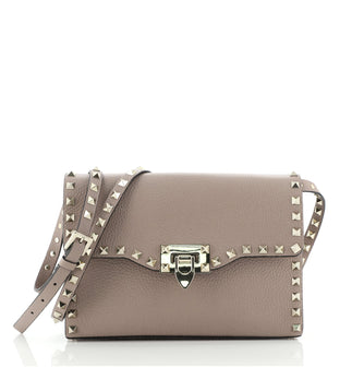 Valentino Rockstud Flip Lock Flap Bag Leather Small