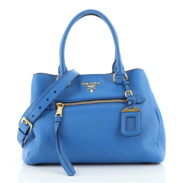 Prada Front Pocket Convertible Tote Vitello Phenix Medium