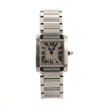 Cartier Tank Francaise Quartz Watch Stainless Steel 20