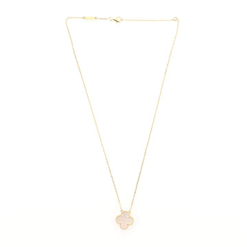 Van Cleef & Arpels Vintage Alhambra Pendant Necklace 18K Yellow Gold and Mother of Pearl