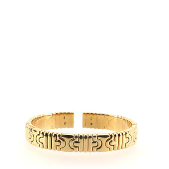 Bvlgari Vintage Parentesi Cuff Bracelet 18K Yellow Gold Narrow