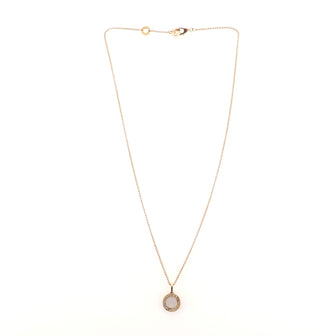 Bvlgari Bvlgari Circle Pendant Necklace 18K Rose Gold with Mother-of-Pearl