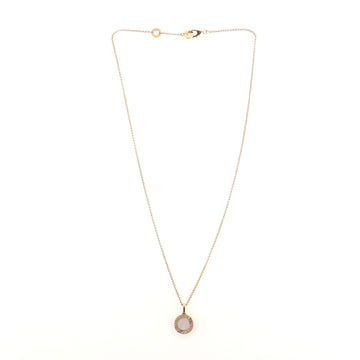 Bvlgari Bvlgari Circle Pendant Necklace 18K Rose Gold with Mother-of-Pearl