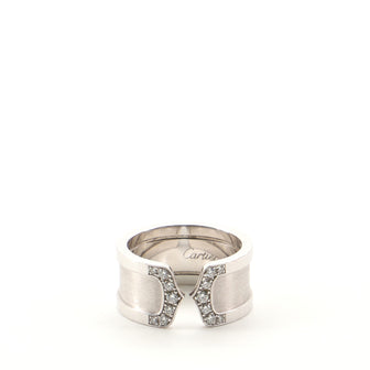 Cartier C de Cartier Ring 18K White Gold with Diamonds