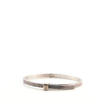 Bottega Veneta Intrecciato Bangle Bracelet Sterling Silver
