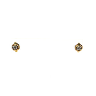 Tiffany & Co. Elsa Peretti Diamonds By The Yard Stud Earrings 18K Yellow Gold with Diamonds 0.16CT