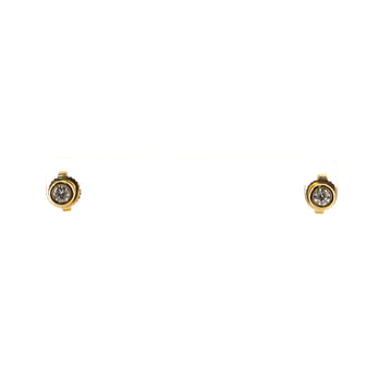 Tiffany & Co. Elsa Peretti Diamonds By The Yard Stud Earrings 18K Yellow Gold with Diamonds 0.16CT