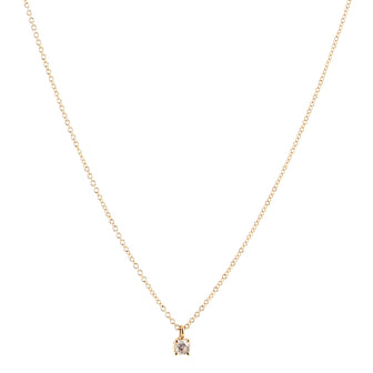 Tiffany & Co. Solitaire Pendant Necklace 18K Rose Gold with Diamond .17CT