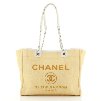 Chanel Deauville Tote Raffia Small