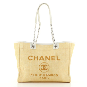 Chanel Deauville Tote Raffia Small
