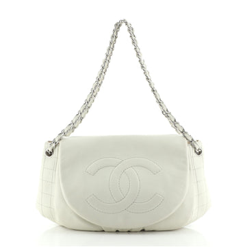 Chanel Timeless Half Moon Flap Bag Caviar Large