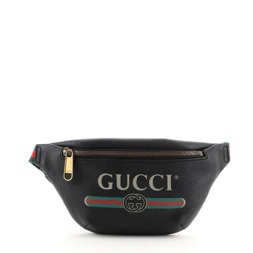 Gucci Logo Belt Bag Printed Leather Small