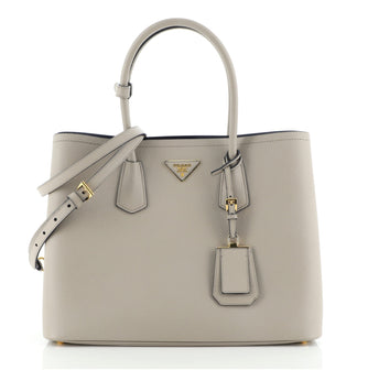 Prada Cuir Double Tote Saffiano Leather Large