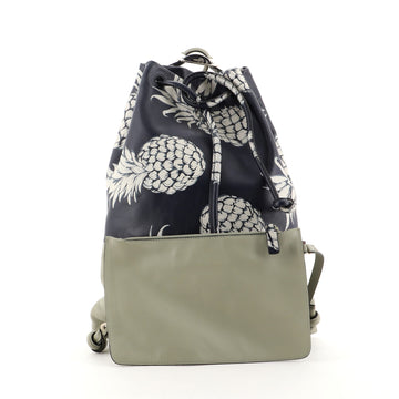 Valentino Drawstring Backpack Printed Leather Large