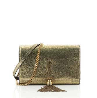 Saint Laurent Classic Monogram Tassel Chain Wallet Leather