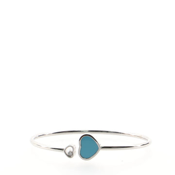 Chopard Happy Hearts Bracelet 18K White Gold and Turquoise with Diamond
