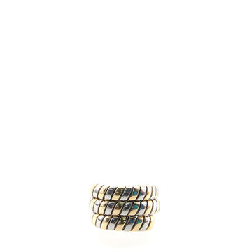 Bvlgari Tubogas Double Ring 18K Yellow Gold, Steel