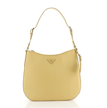 Prada Lux Zip Hobo Saffiano Leather Medium