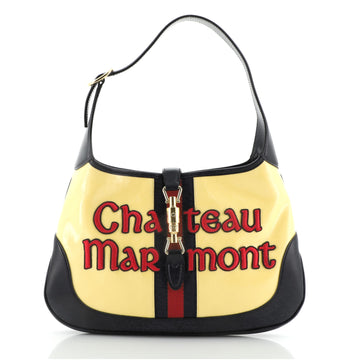 Gucci Chateau Marmont Jackie Hobo Embroidered GG Coated Canvas Medium