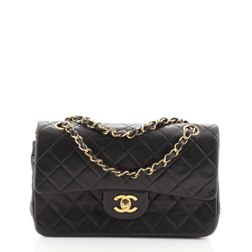 Chanel Vintage Classic Double Flap Bag Quilted Lambskin Small