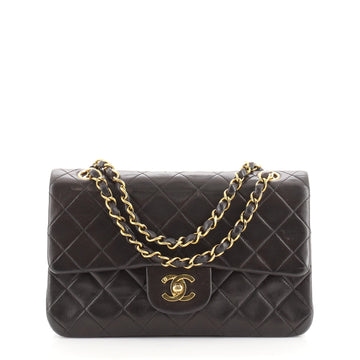 Chanel Vintage Classic Double Flap Bag Quilted Lambskin Small