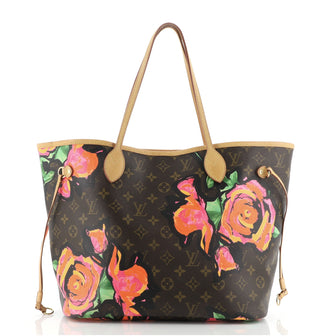 Louis Vuitton Neverfull Tote Limited Edition Monogram Roses MM